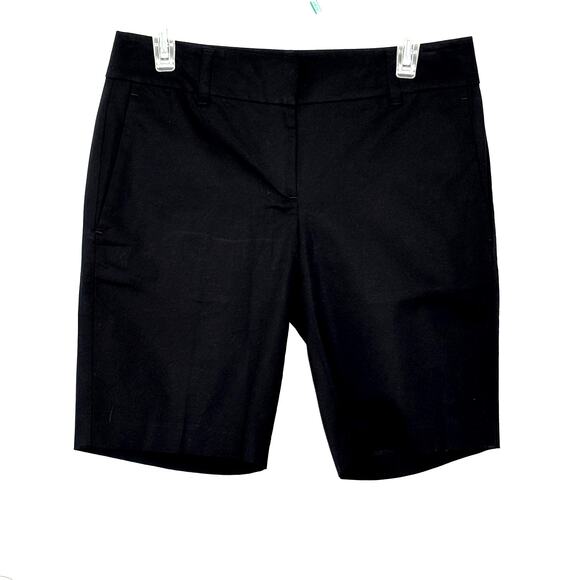 Ann Taylor Factory Wms 2 Black Bermuda Shorts Pockets Mid Rise Summer - Picture 6 of 6